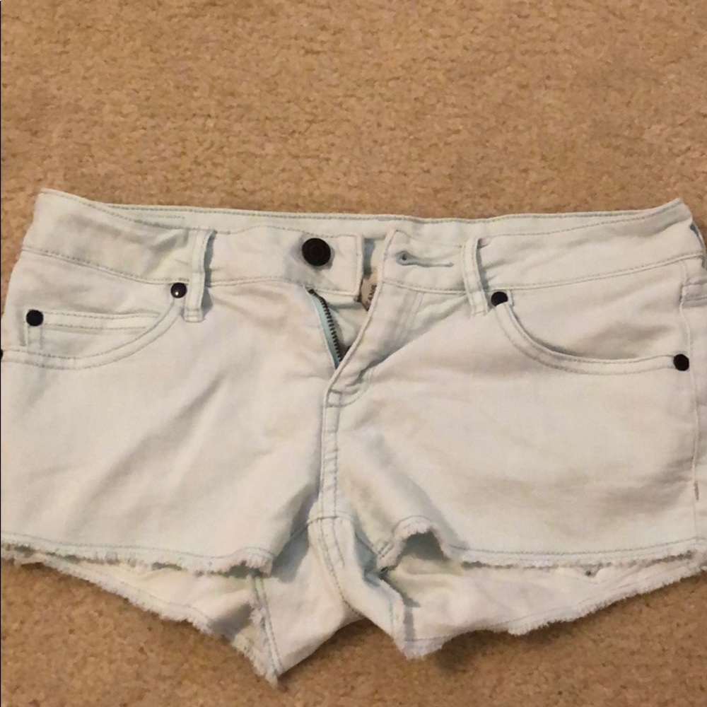 Light blue jean shorts
